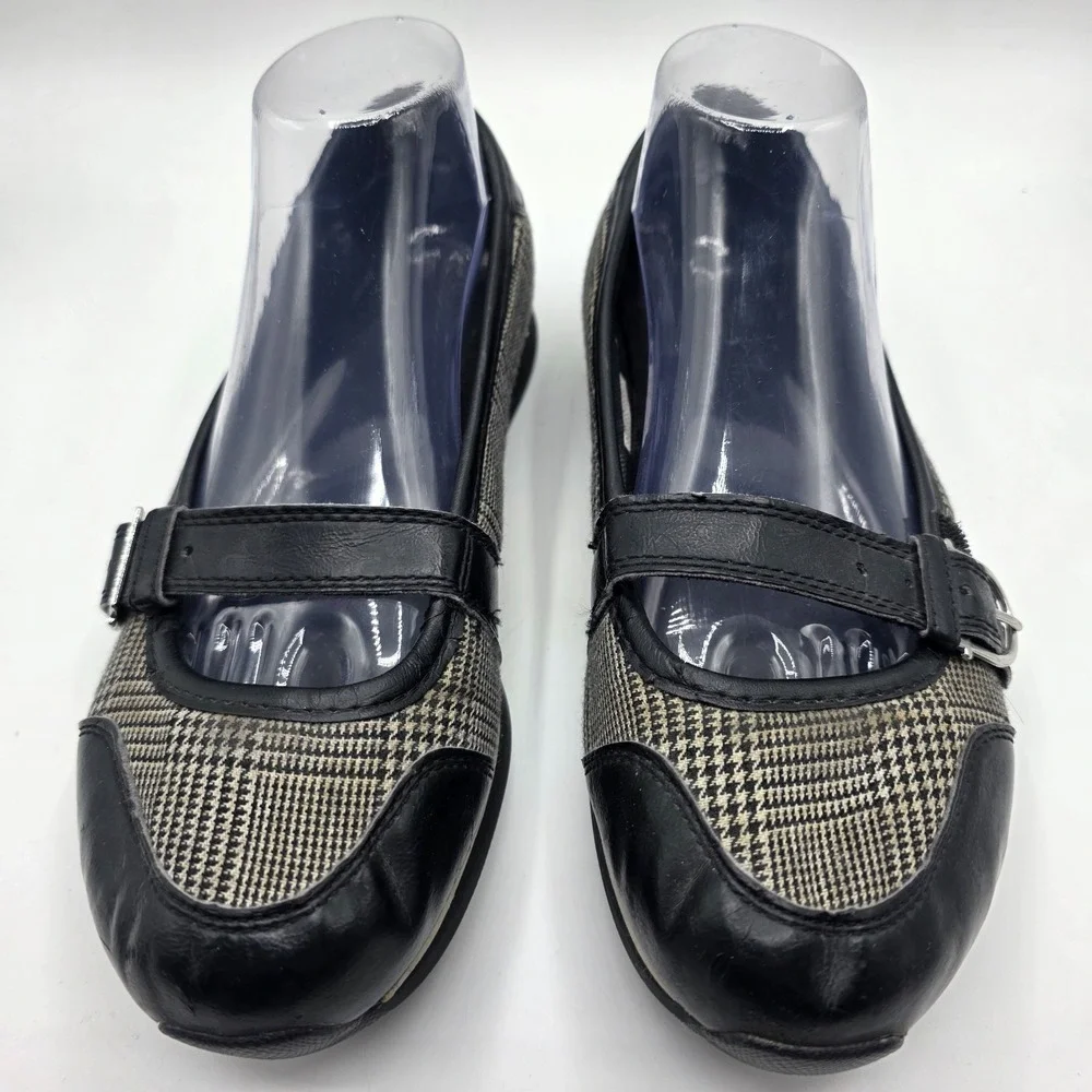 Fox Racing Mary Jane Shoes Women's SZ 8 Houndstooth Buckle Y2K Rare Moto Punk